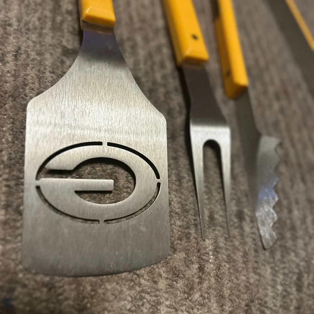 Packers BBQ Tool Set with‎ Yellow Handles